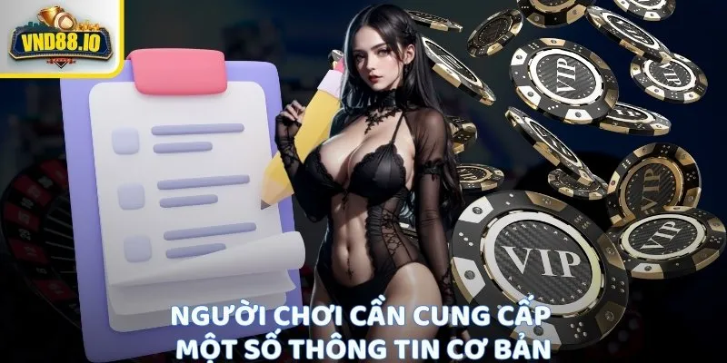 Người chơi cần cung cấp một số thông tin cơ bản